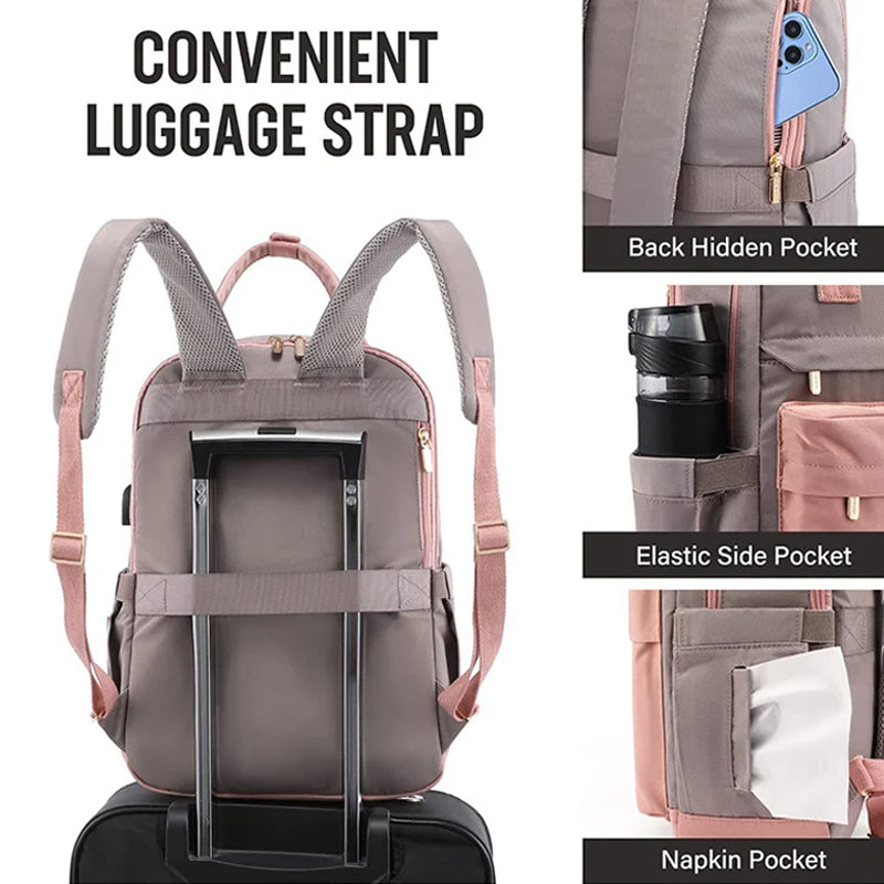 Mochila para portátil de mujer con puerto USB