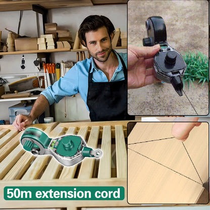 Carrete de Línea de Tiza Manual Duradero con Nivelador