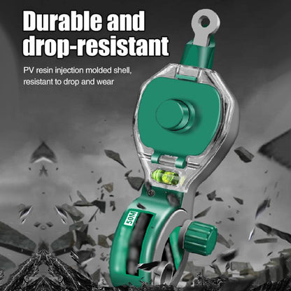 Carrete de Línea de Tiza Manual Duradero con Nivelador