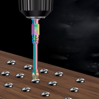 🔧 8 PCS🔥S6 Color Titanio Punta de destornillador de impacto | magnético ultra duro | antideslizante cabeza en cruz ✨