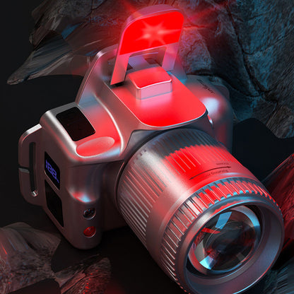 Linterna frontal LED con zoom, 6 modos y sensor de movimiento