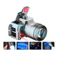 Linterna frontal LED con zoom, 6 modos y sensor de movimiento