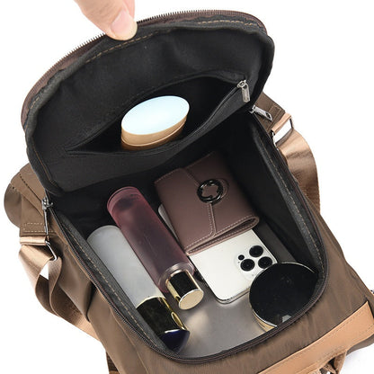 Mochila crossbody retro versátil de gran capacidad