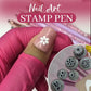 Juego de Bolígrafos de Sello para  Arte de Uñas Compacto y Portátil