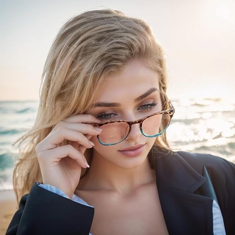 Gafas de lectura graduadas con estampado de leopardo sexy para mujer