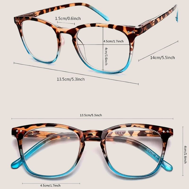 Gafas de lectura graduadas con estampado de leopardo sexy para mujer