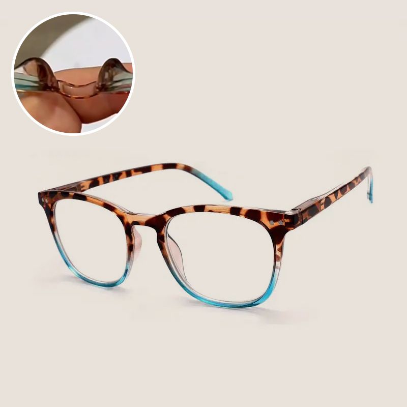 Gafas de lectura graduadas con estampado de leopardo sexy para mujer