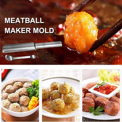 Kit de herramientas de acero inoxidable de doble cabezal para hacer albóndigas