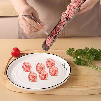 Kit de herramientas de acero inoxidable de doble cabezal para hacer albóndigas