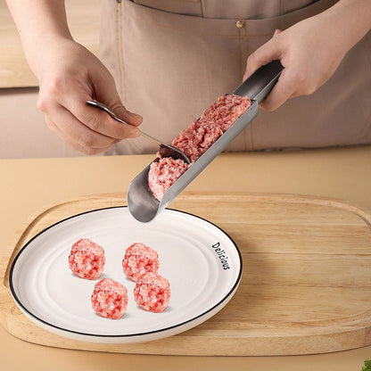 Kit de herramientas de acero inoxidable de doble cabezal para hacer albóndigas