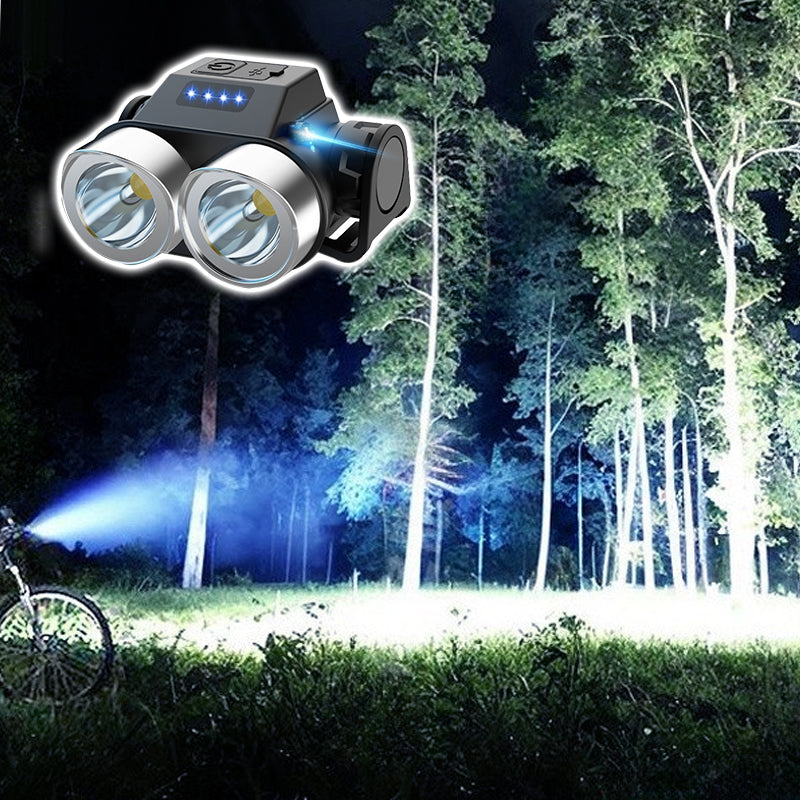 Faro LED superbrillante de doble cabezal portátil para exteriores