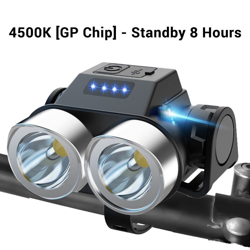Faro LED superbrillante de doble cabezal portátil para exteriores