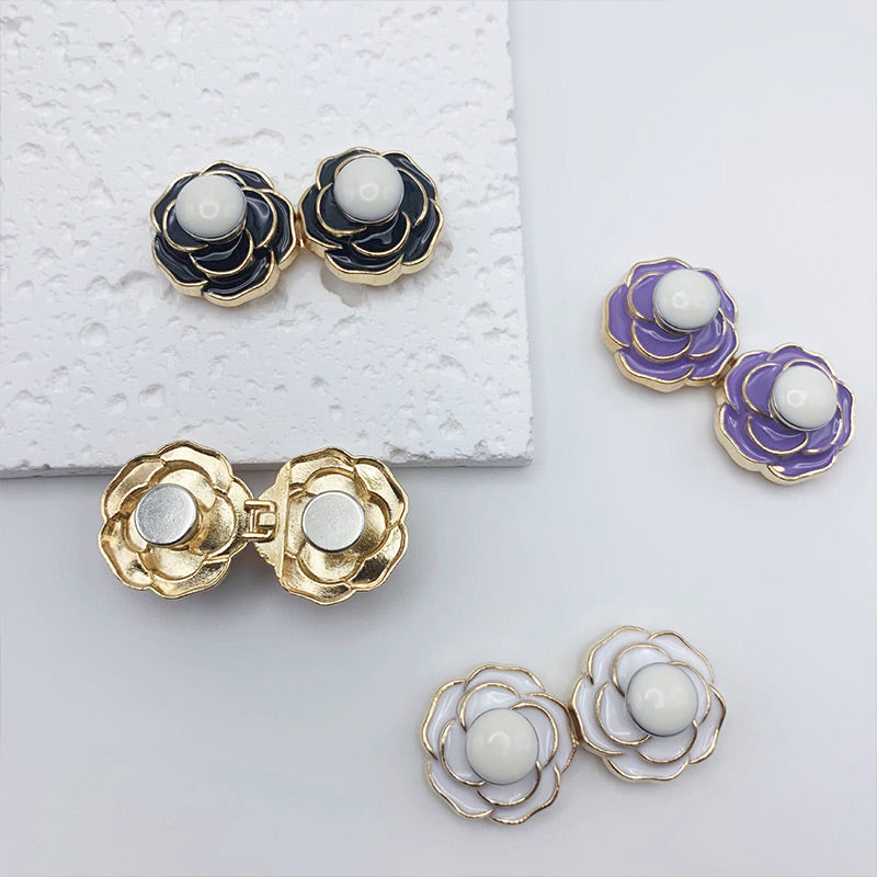 Hebillas de cintura desmontables de camelia para vaqueros holgados