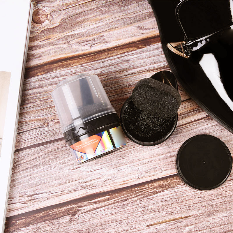 Crema para zapatos neutra universal con esponja