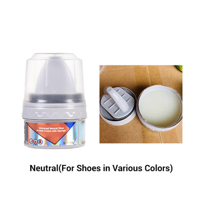 Crema para zapatos neutra universal con esponja