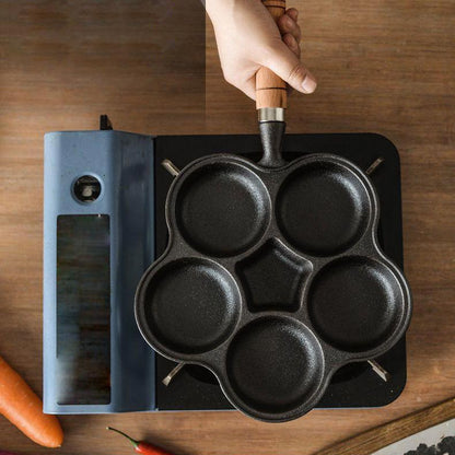 Sartén para Freír Huevos de Hierro Fundido Antiadherente de 4/5 Tazas