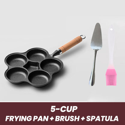 Sartén para Freír Huevos de Hierro Fundido Antiadherente de 4/5 Tazas