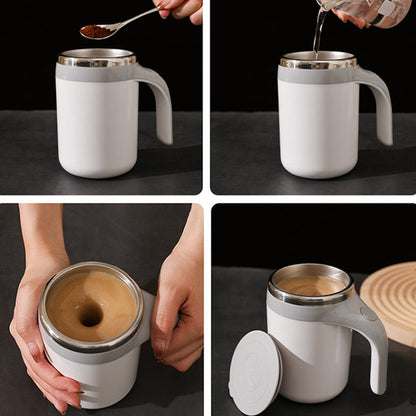 Taza de café de agitación magnética automática con tapa