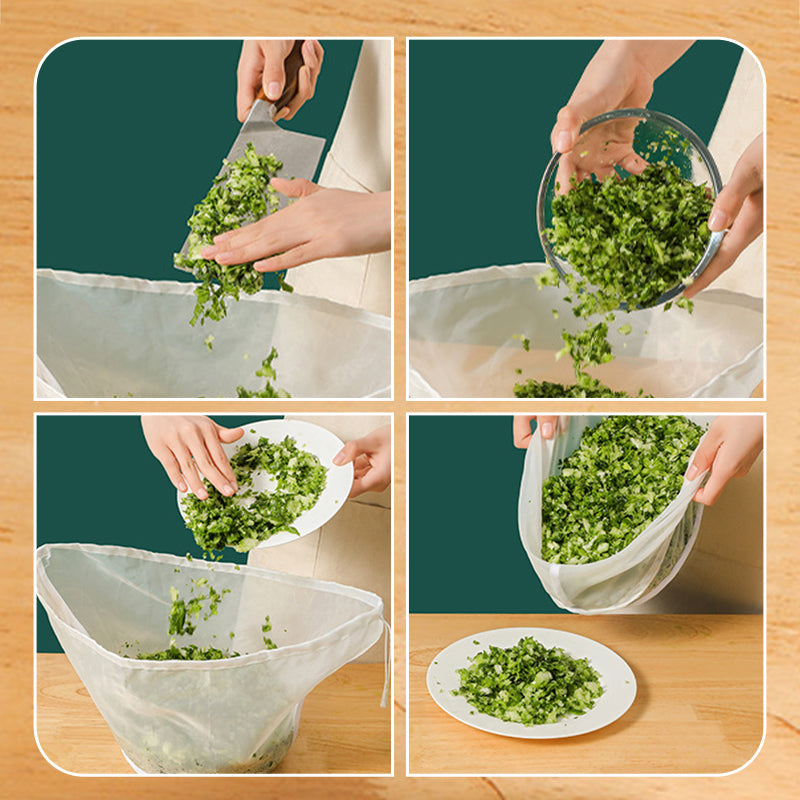 Bolsa para leche de soja y colador de malla multiusos para alimentos