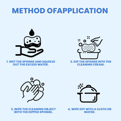 Crema limpiadora eficaz multifuncional con esponja