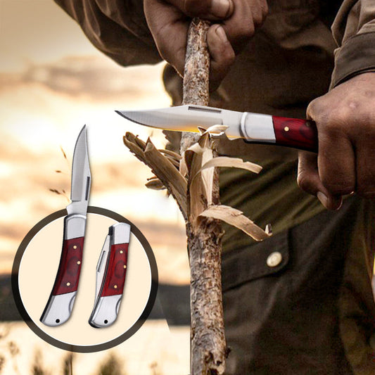 🔥🎅50% de descuento por Navidad🎁Cuchillo de bolsillo de acero inoxidable para exteriores