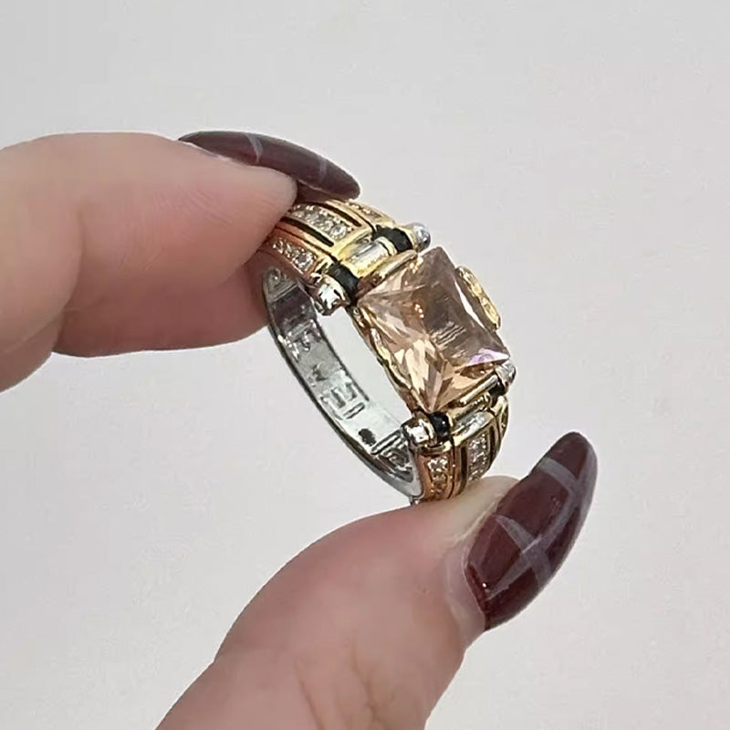 🎁Venta Caliente 🔥 Anillo de banda ancha de circonio vintage de alta resistencia