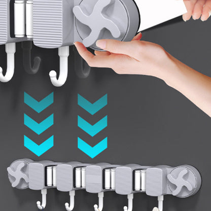 Abrazadera de Fregona con Ventosa sin Perforación para Baño