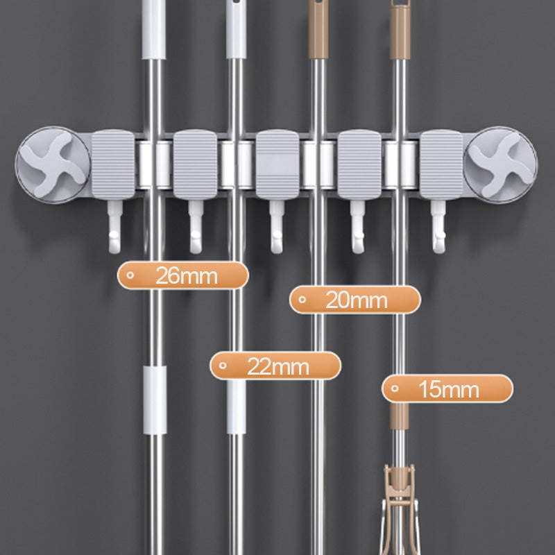 Abrazadera de Fregona con Ventosa sin Perforación para Baño