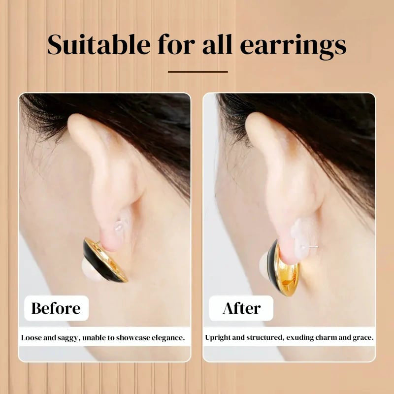 Portapendientes de silicona transparente con soporte resistente