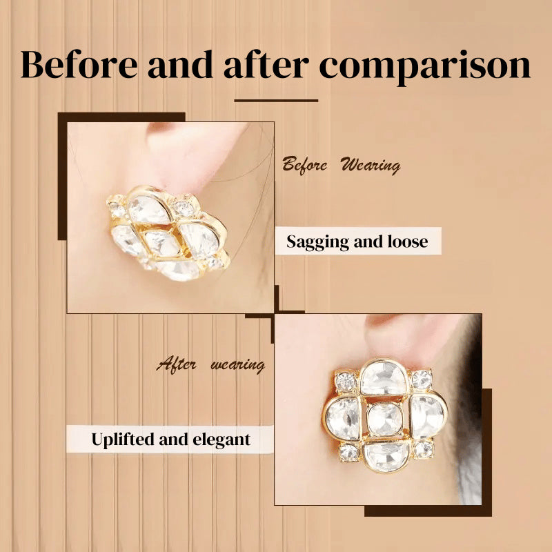 Portapendientes de silicona transparente con soporte resistente
