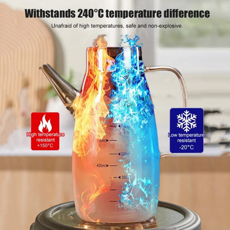 Botella dispensadora de aceite con boquilla antigoteo