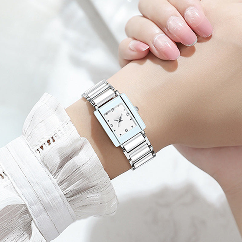 Moda Casual Versátil Reloj Cuadrado de Pareja