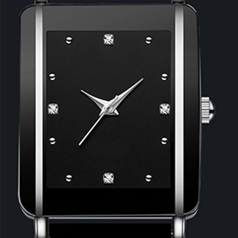 Moda Casual Versátil Reloj Cuadrado de Pareja