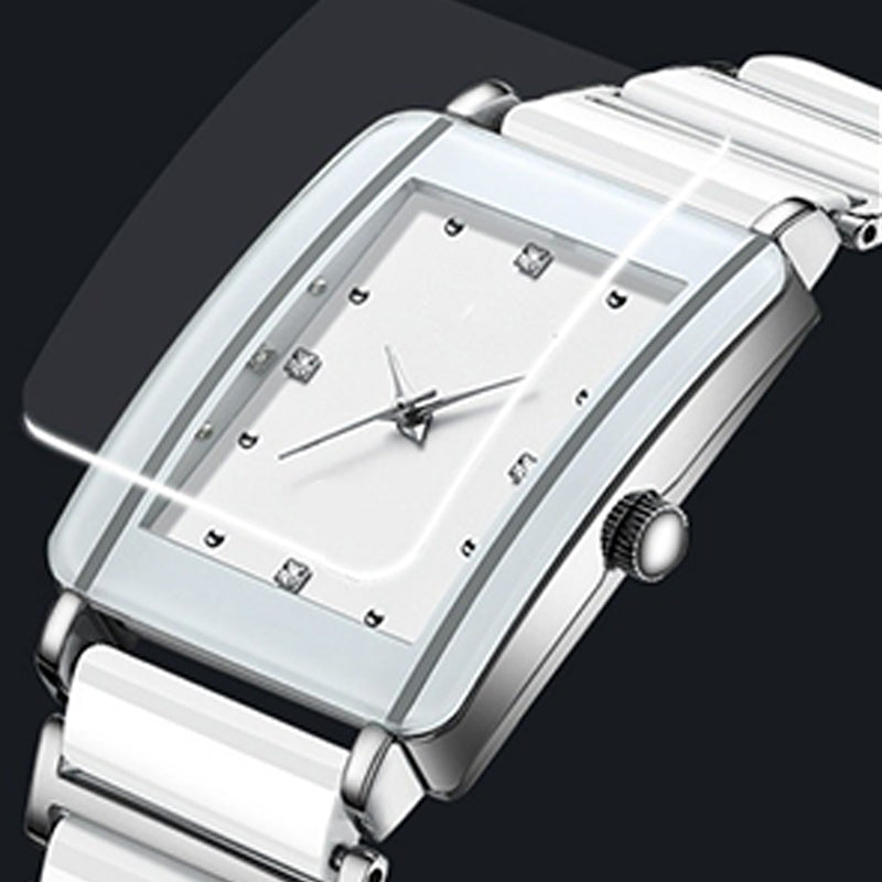 Moda Casual Versátil Reloj Cuadrado de Pareja