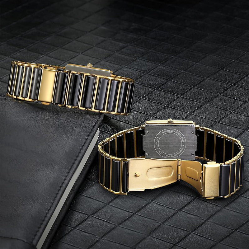 Moda Casual Versátil Reloj Cuadrado de Pareja