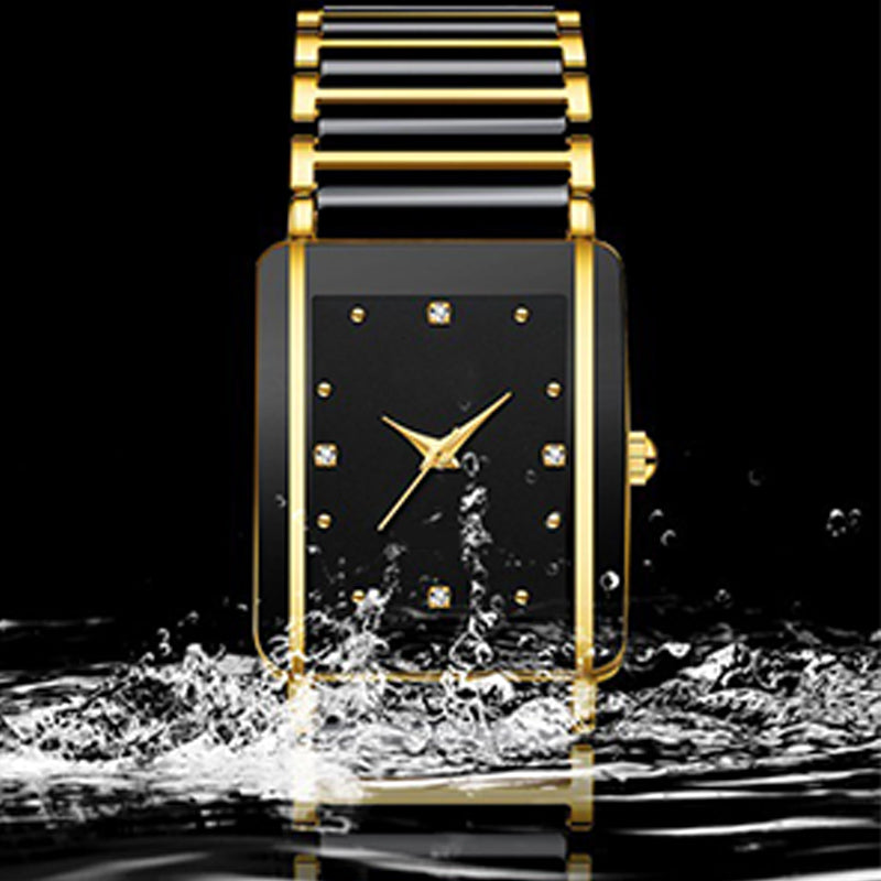 Moda Casual Versátil Reloj Cuadrado de Pareja