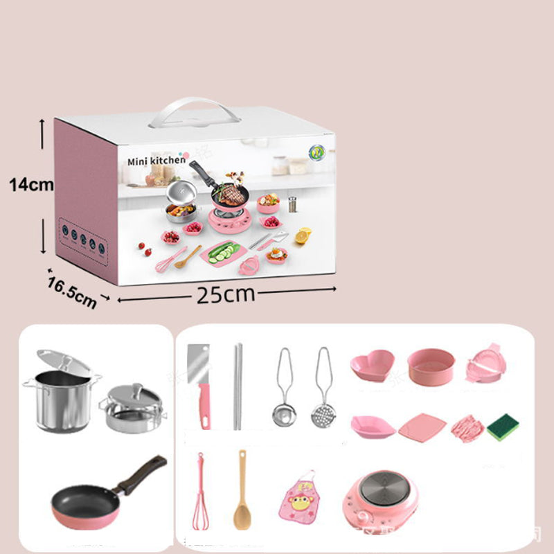 🎁[El mejor regalo para un niño]🍳Mini juguetes de cocina para niños - Juego de 22 piezas