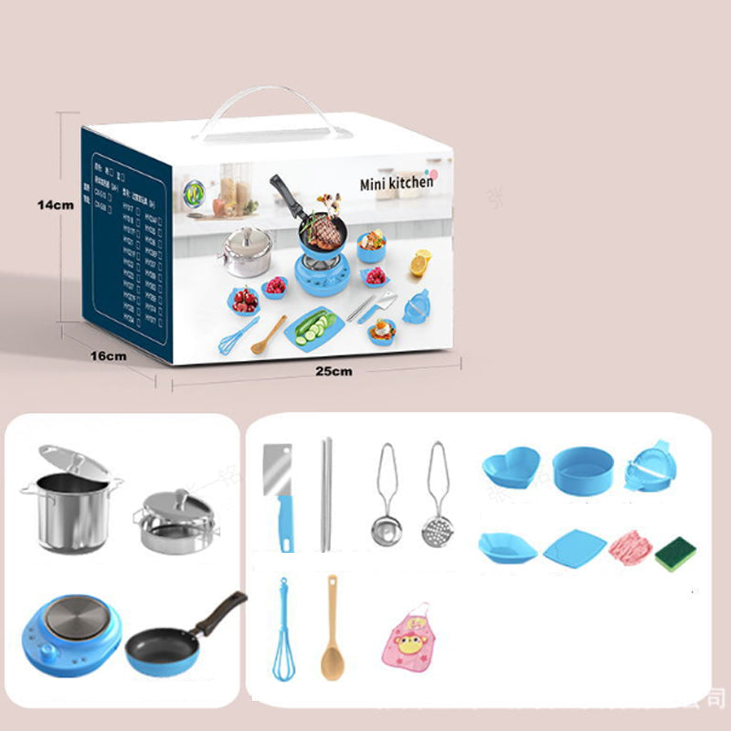 🎁[El mejor regalo para un niño]🍳Mini juguetes de cocina para niños - Juego de 22 piezas
