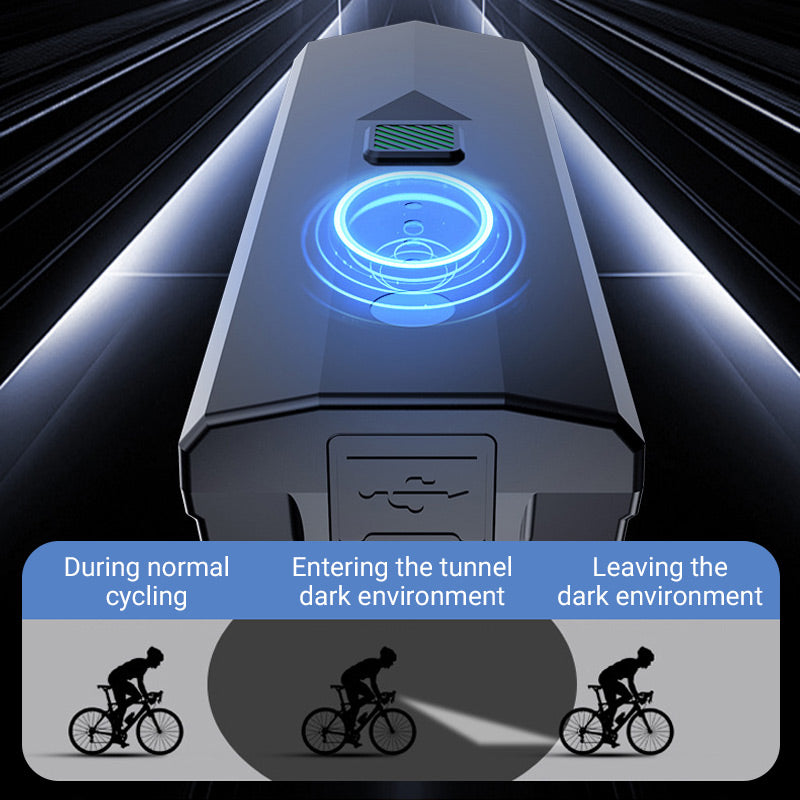 Luz de bicicleta recargable, súper brillante e impermeable.