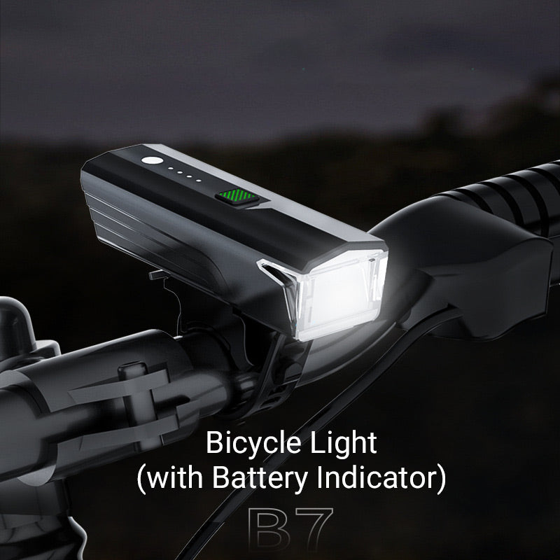 Luz de bicicleta recargable, súper brillante e impermeable.