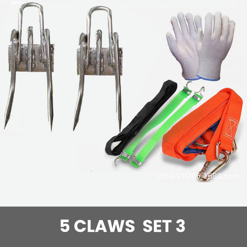 Juego de zapatos antideslizantes de uña de gato para escalar árboles al aire libre