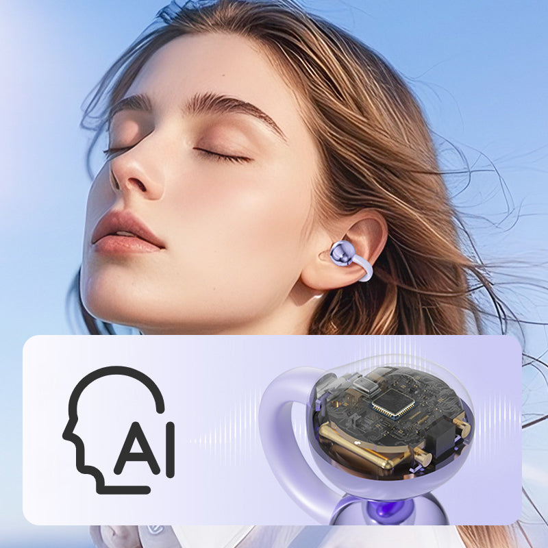 AI Translation Auriculares Bluetooth abiertos con clip