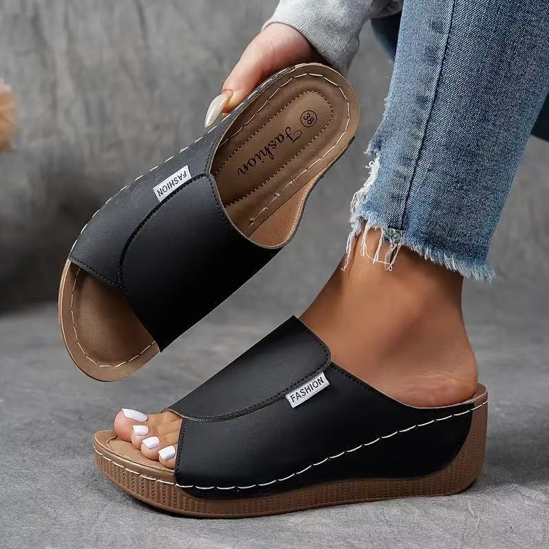 Casual Wedge Slide Sandals til kvinder