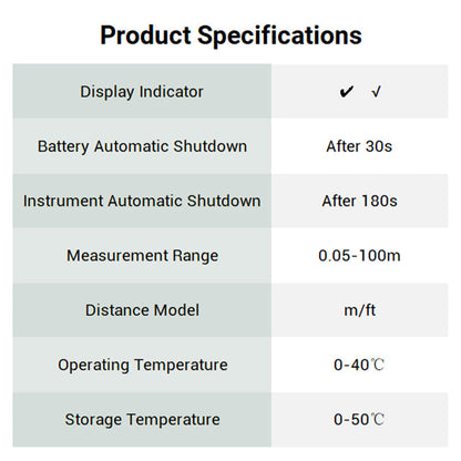 Mini Medidor de Distancia Láser Portátil