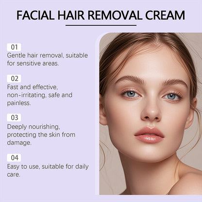🔥 Crema Depilatoria Facial Suave e Indolora – Resultados Rápidos y Sin Irritación ✨🌸