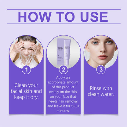 🔥 Crema Depilatoria Facial Suave e Indolora – Resultados Rápidos y Sin Irritación ✨🌸