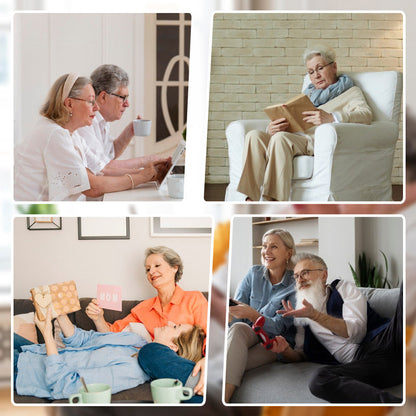 Gafas de Moda HD sin Montura de Corta de 0° y Anti Luz Azul