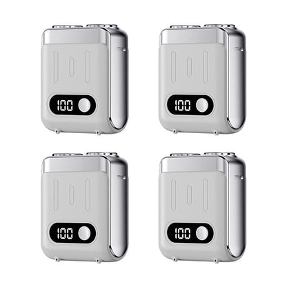 Mini afeitadora eléctrica rotativa portátil para hombre