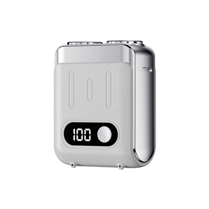 Mini afeitadora eléctrica rotativa portátil para hombre