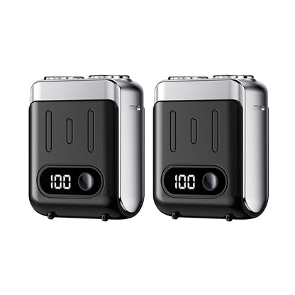 Mini afeitadora eléctrica rotativa portátil para hombre